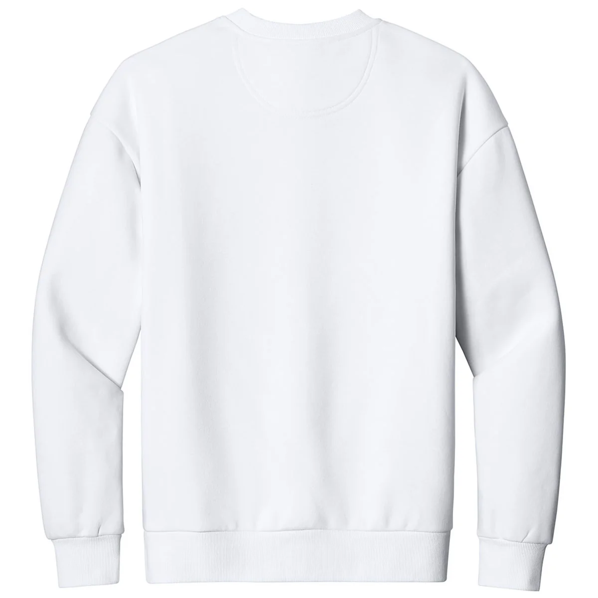District Men's White V.I.T. Heavyweight Fleece Crew - Image 2