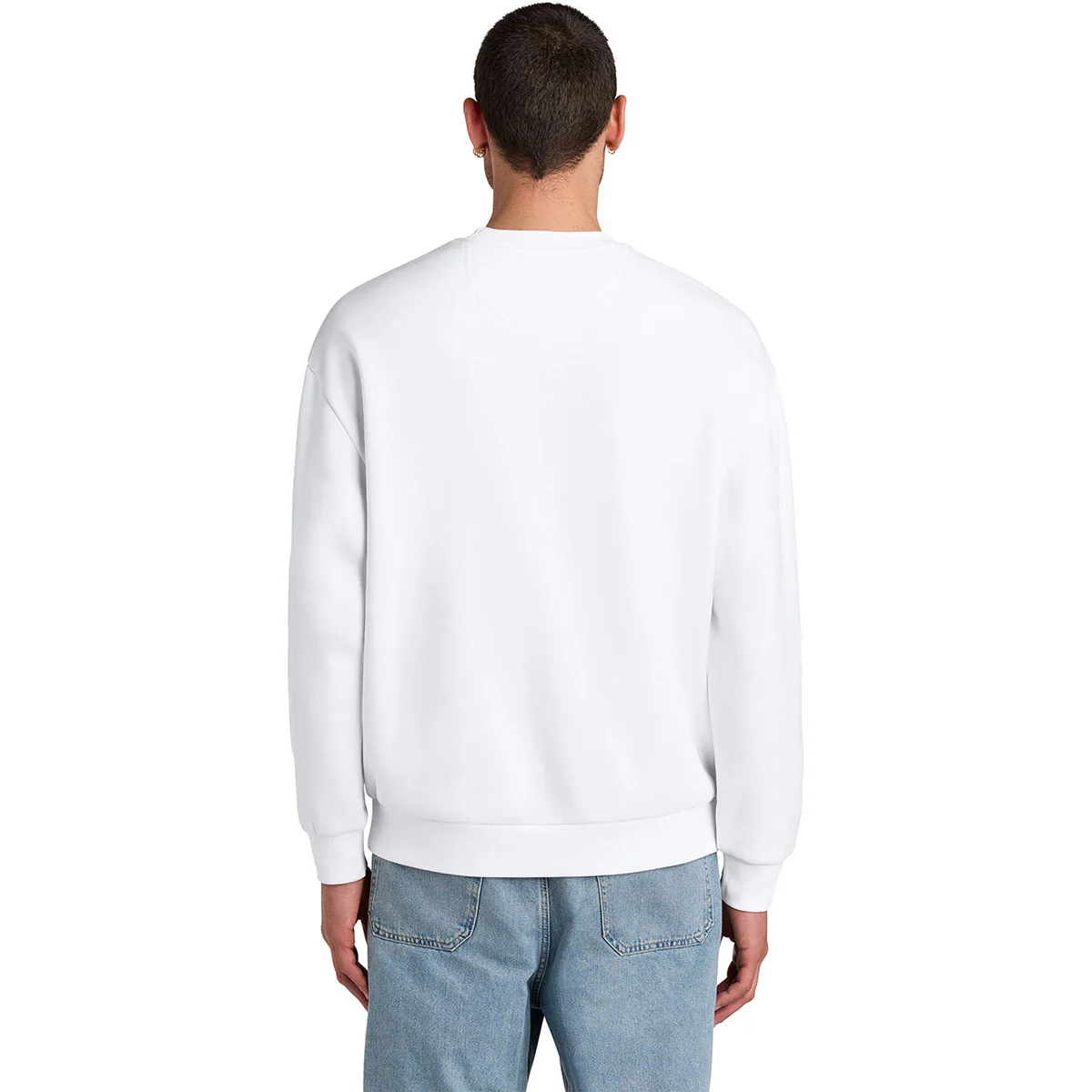 District Men's White V.I.T. Heavyweight Fleece Crew - Image 4