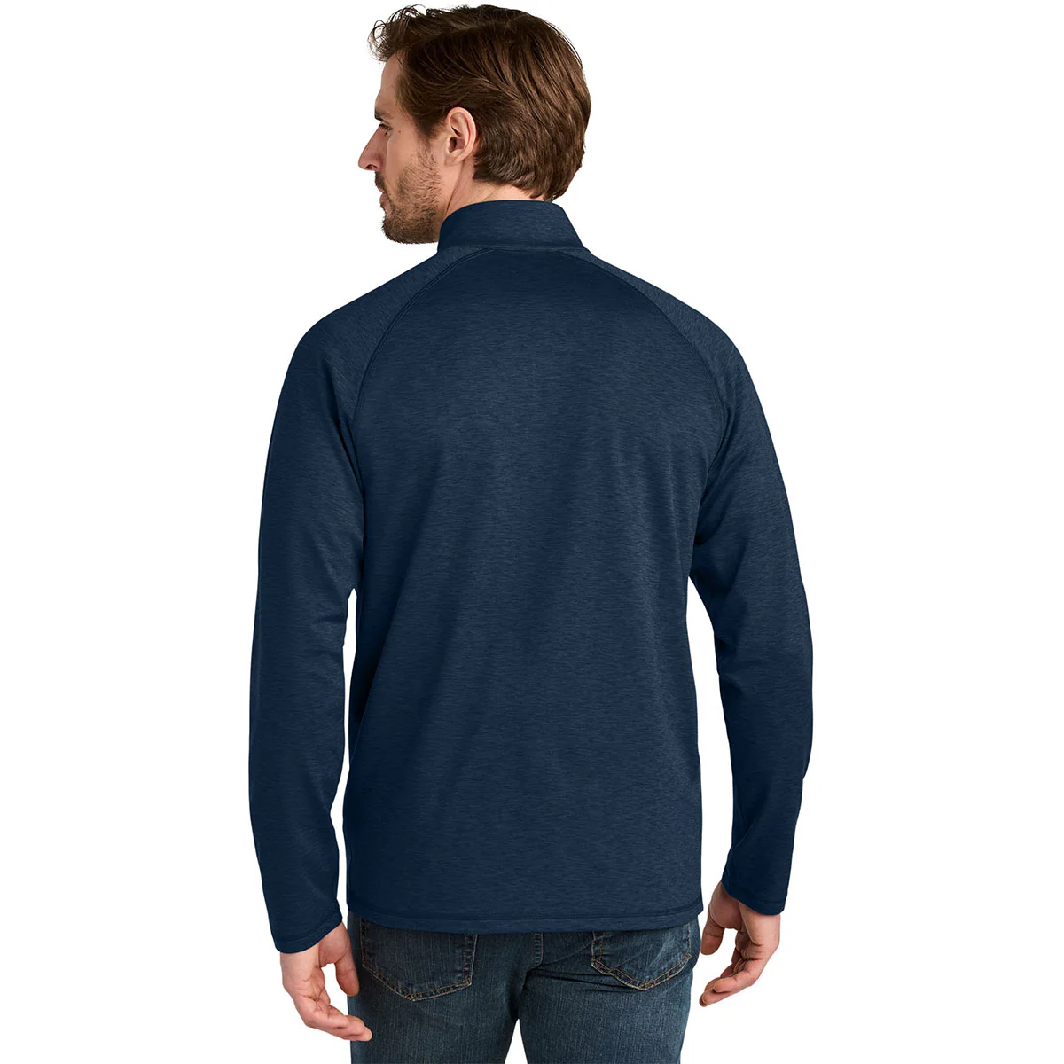 Eddie Bauer Men's River Blue Navy Heather Adventurer 1/4-Zip - Image 4