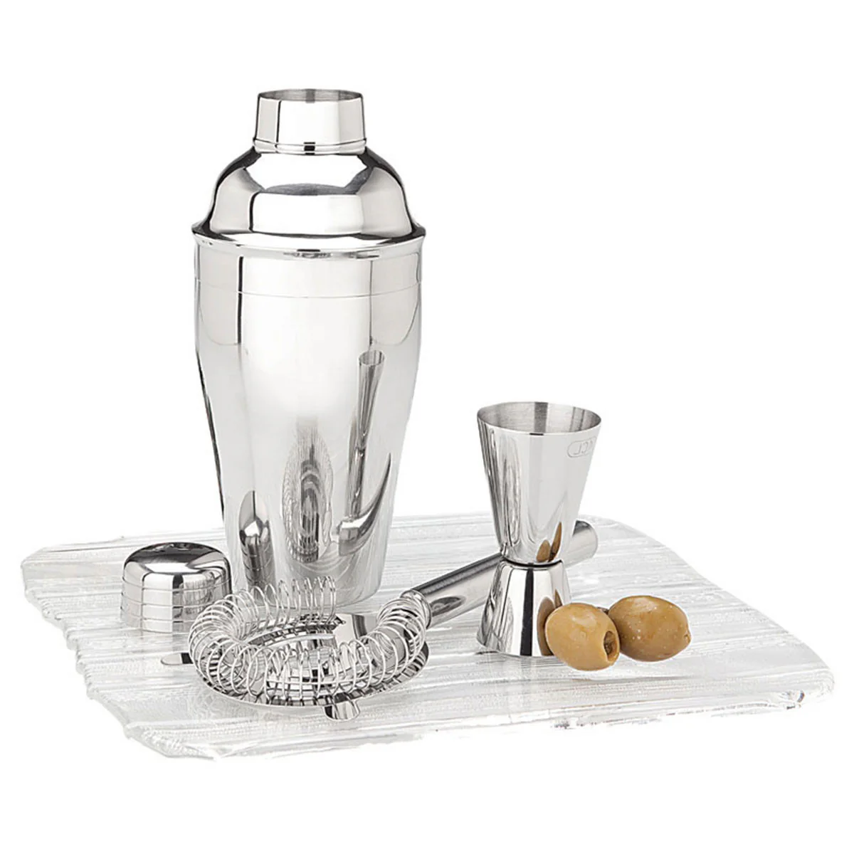 Logomark Silver Miscela Martini Shaker Set - Image 3