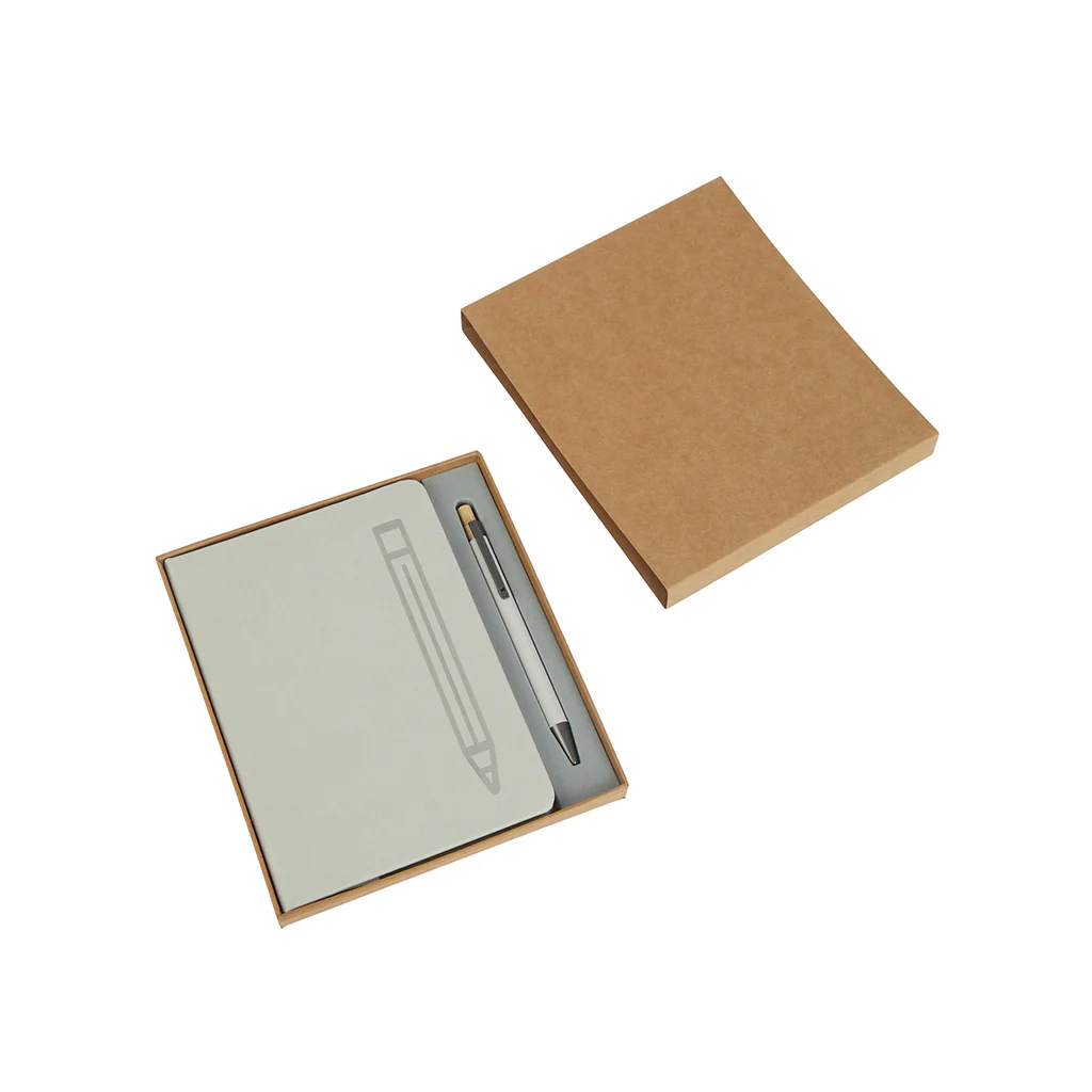 Logomark Grey Manhattan II Gift Set w/Magnetic Journal & Recycled Pen - Image 6