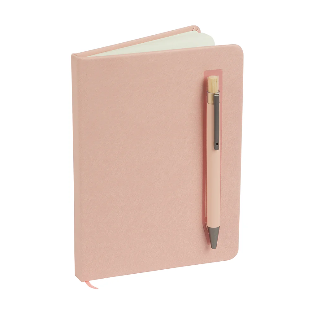 Logomark Peach Manhattan II Gift Set w/Magnetic Journal & Recycled Pen - Image 4