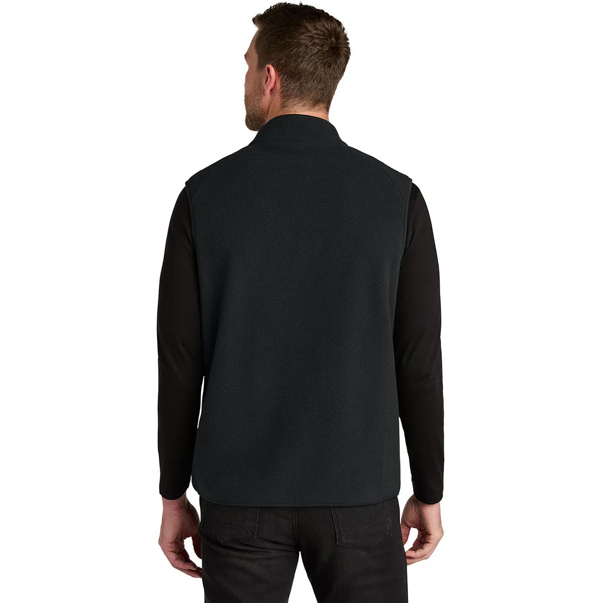 Port Authority Men's Deep Black C-FREE Fleece Vest - Image 4