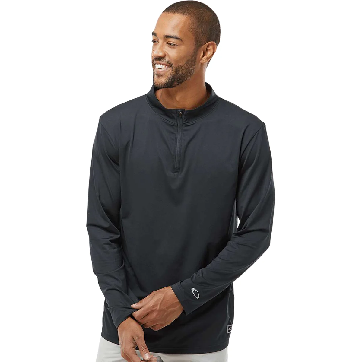 Oakley Men's Blackout Team Issue Podium Quarter-Zip Pullover - Image 3