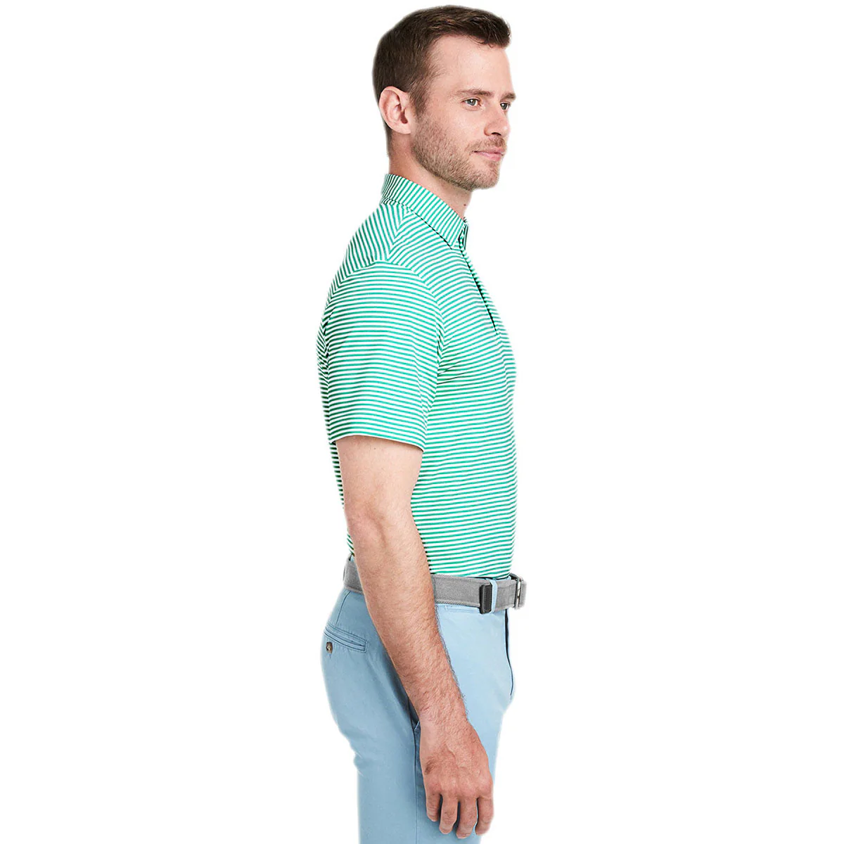 Vineyard Vines Men's Antigua Green Heathered Winstead Sankaty Polo - Image 3