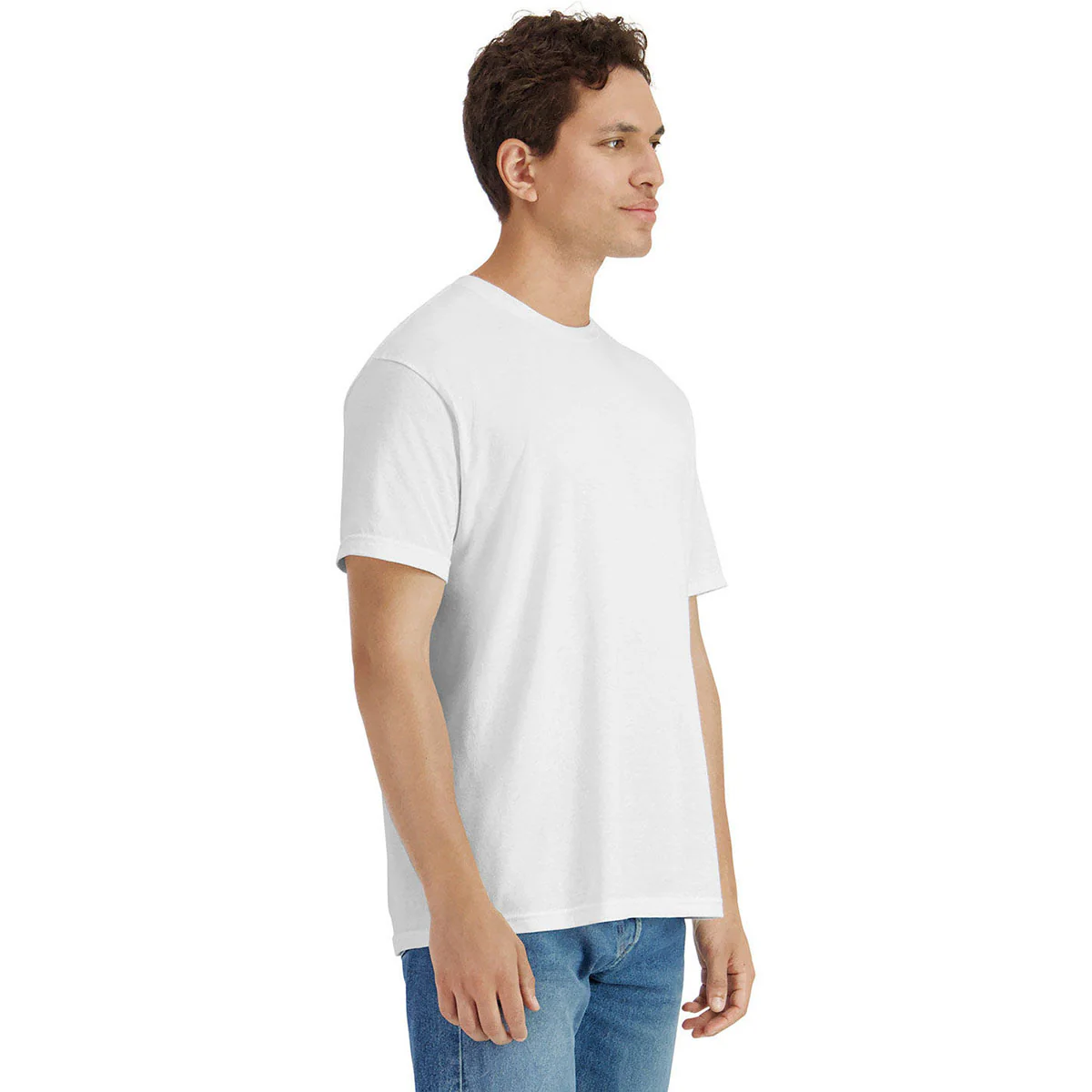 Gildan Unisex White Light Cotton T-Shirt - Image 3