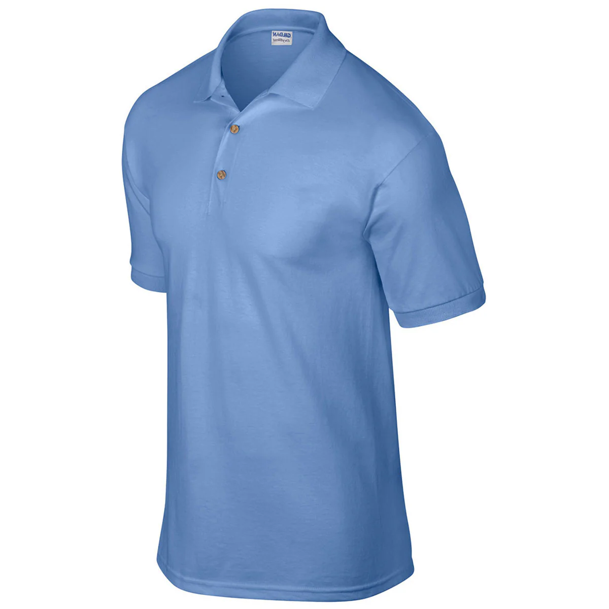 Gildan Men's Carolina Blue 6 oz. 50/50 Jersey Polo - Image 3