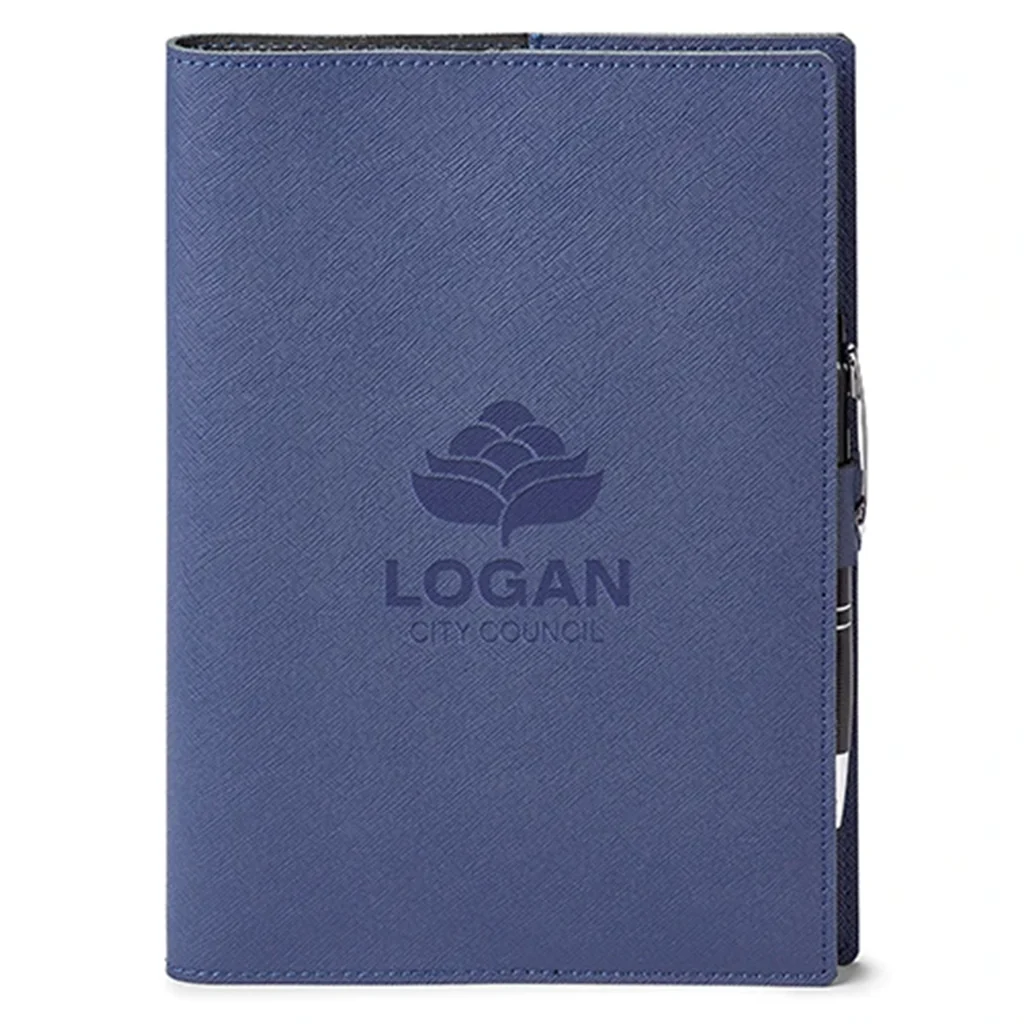Spector & Co. Blue Toscano Genuine Leather Refillable Notebook