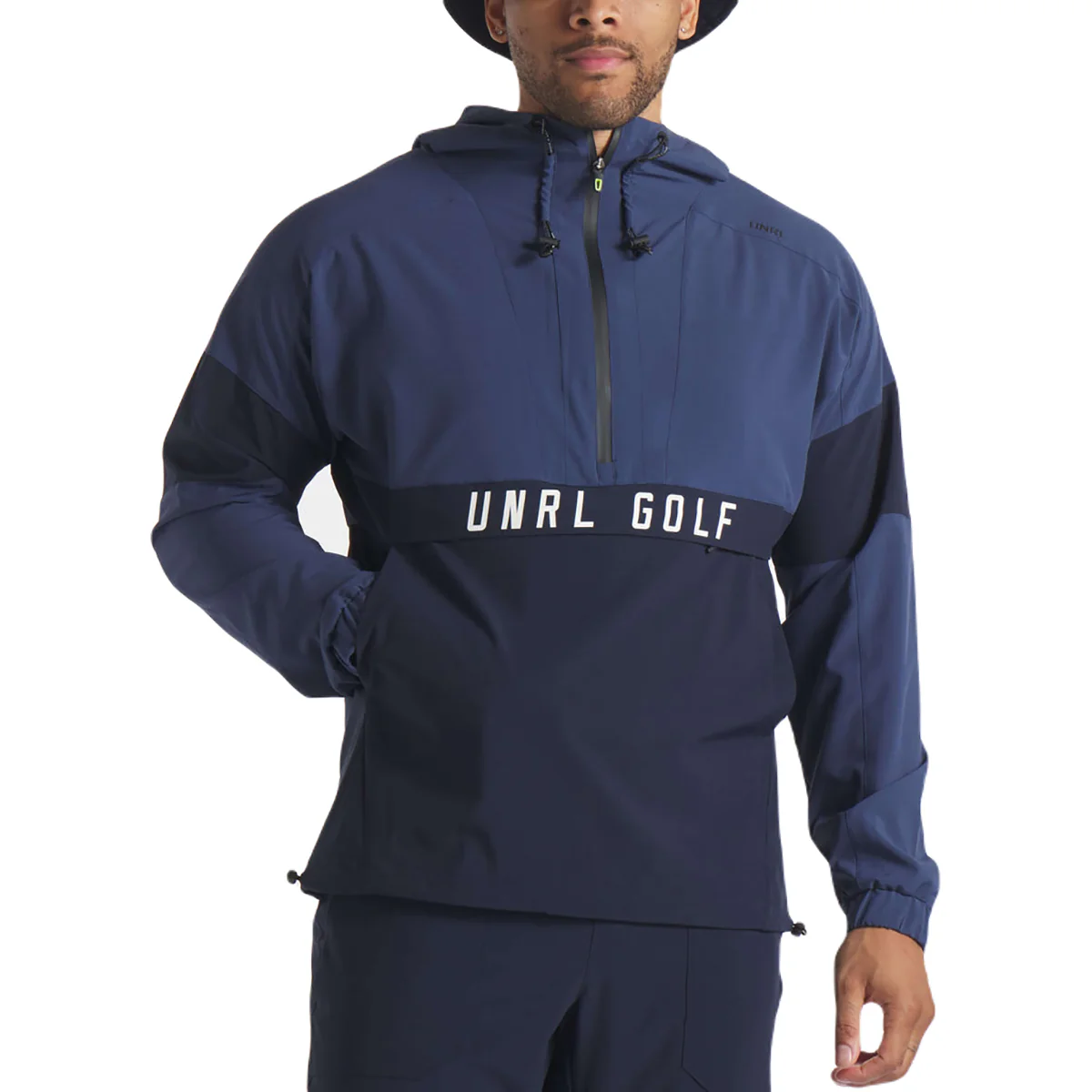 UNRL Men's Harbor Navy Golf DWR Track Jacket - Image 2