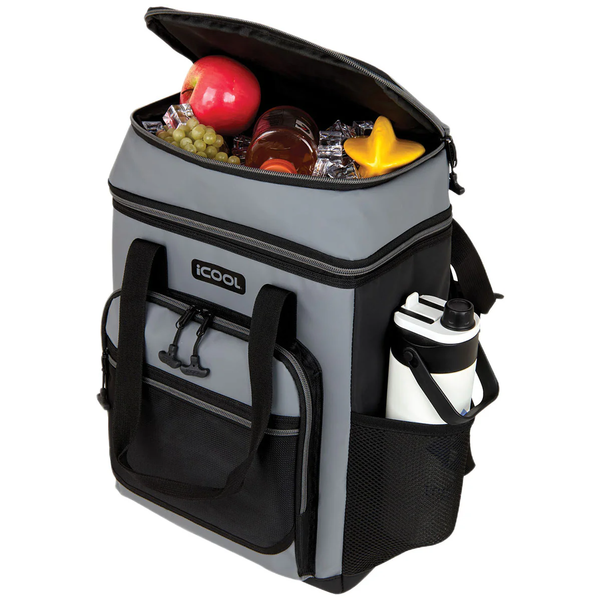 iCOOL Grey 24-Can Pinecrest Cooler Backpack - Image 5