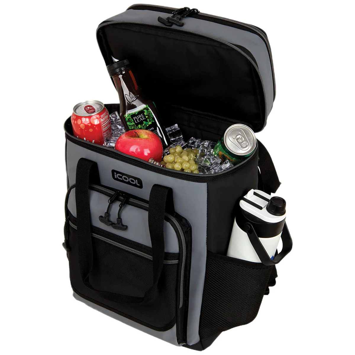 iCOOL Grey 24-Can Pinecrest Cooler Backpack - Image 6