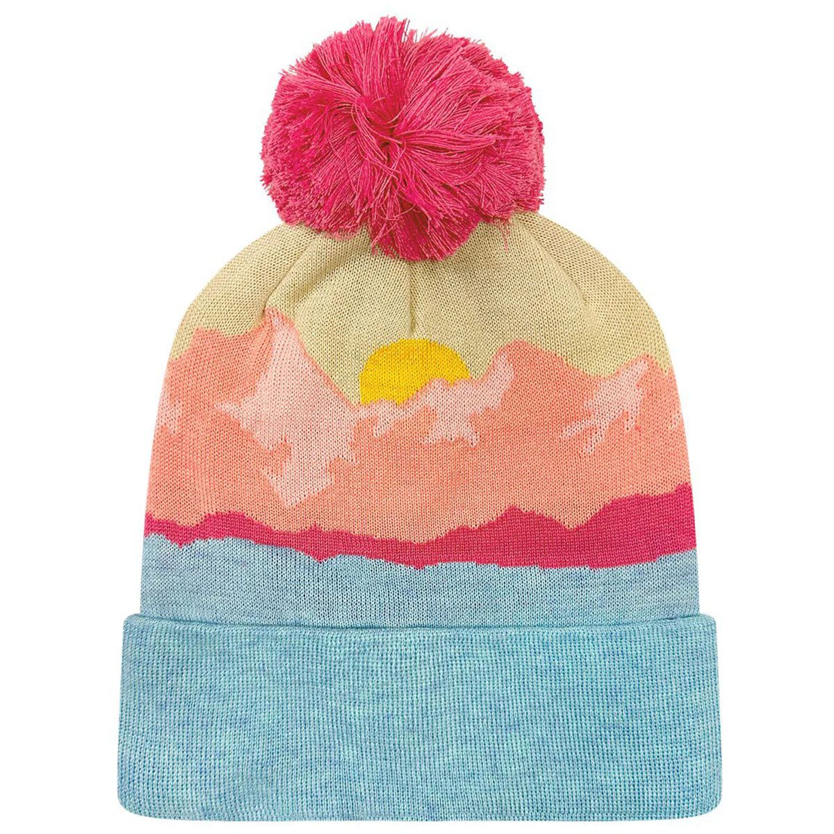 LOCALE Mountain Morning Aqua/Peach Grand Recycled Beanie
