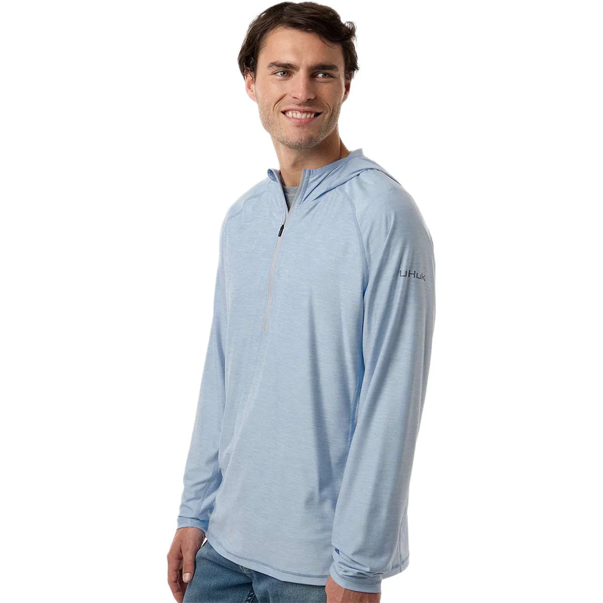 HUK Men's Windsurfer Atoll Half-Zip Hooded Pullover - Image 5