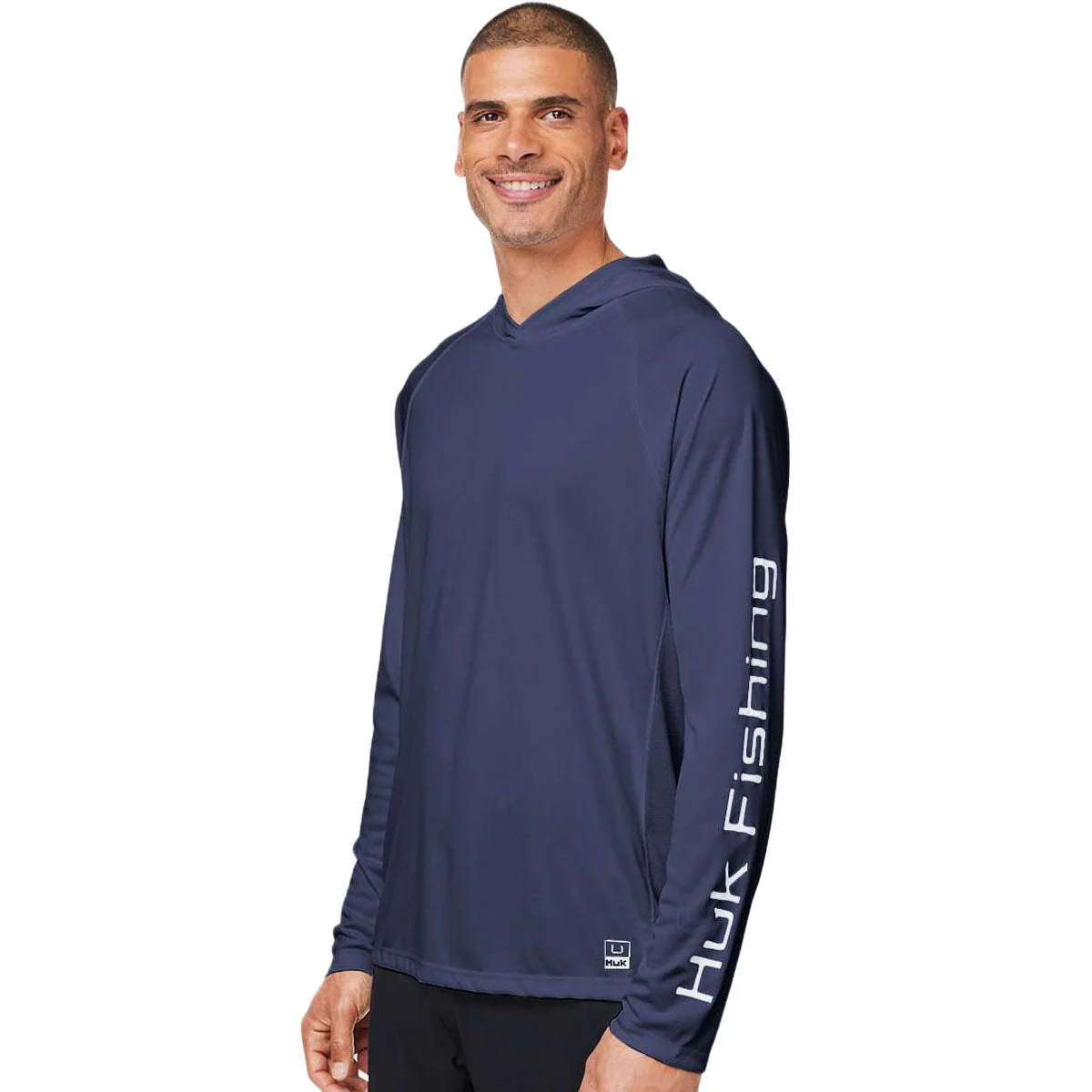 HUK Men's Naval Academy LoPro Pursuit Long Sleeve Hooded T-Shirt - Image 5