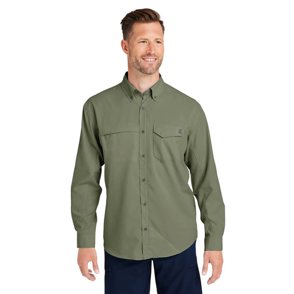 HUK Men's Moss Tide Point Long Sleeve Shirt - Image 2