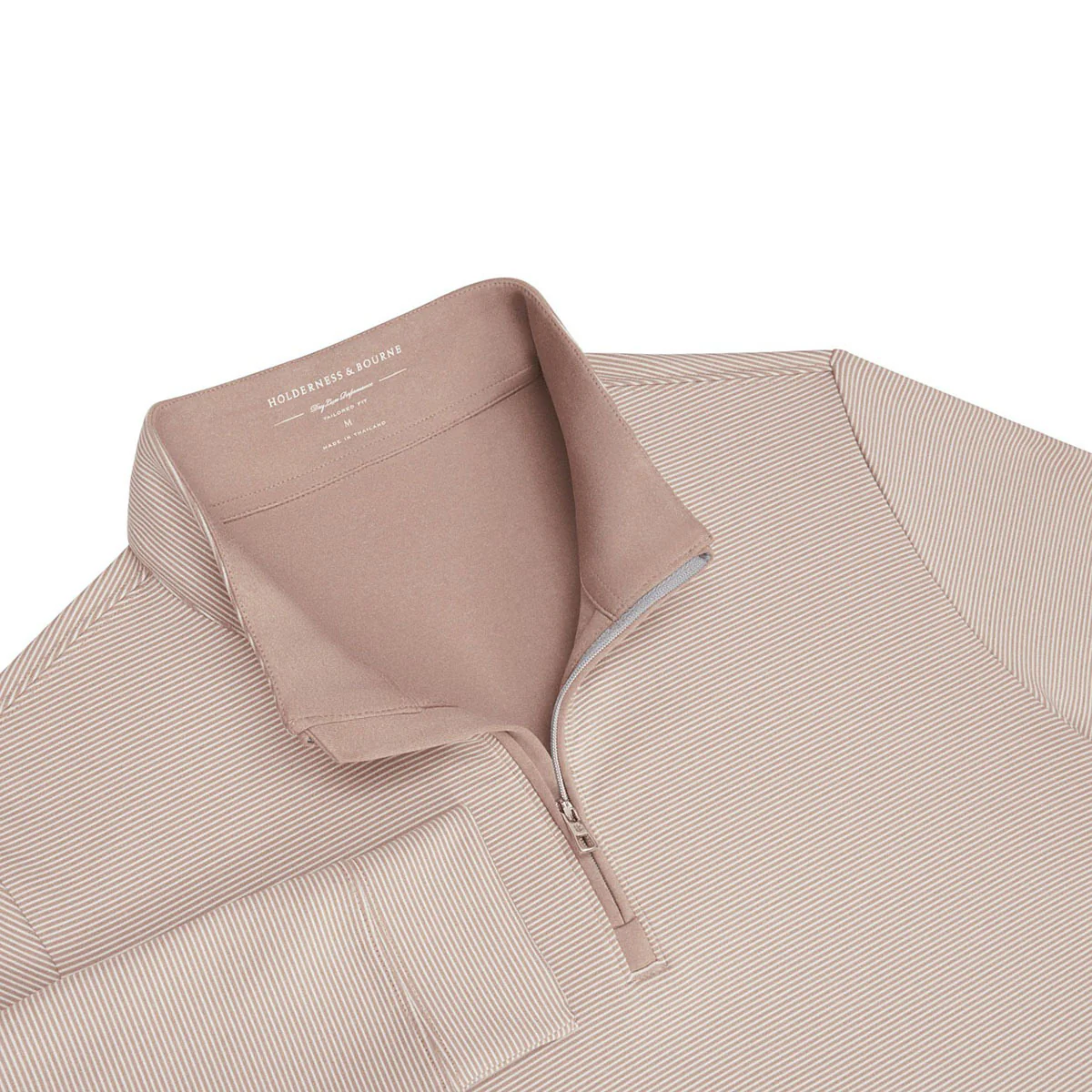 Holderness & Bourne Men's Dune & White The Sherwood Pullover