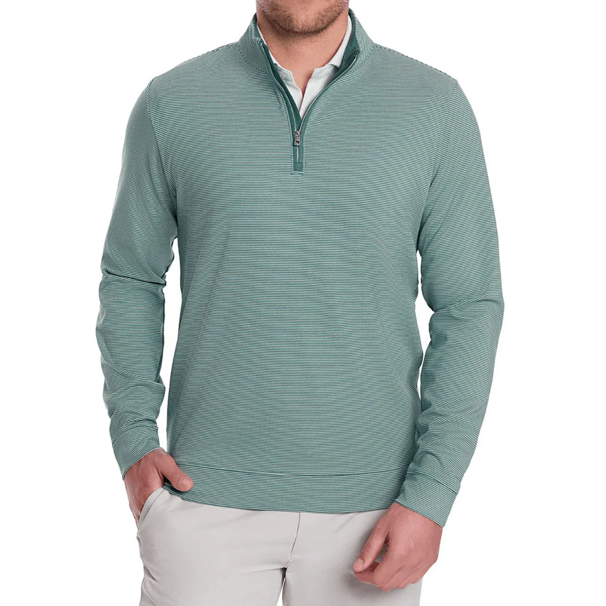 Holderness & Bourne Men's Deep Teal & White The Sherwood Pullover