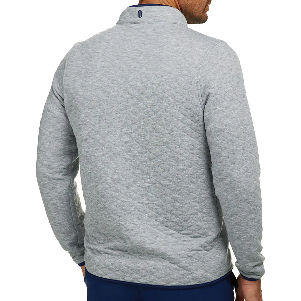 Holderness & Bourne Men's Heathered Grey & Navy The Sullivan Pullover - Image 2