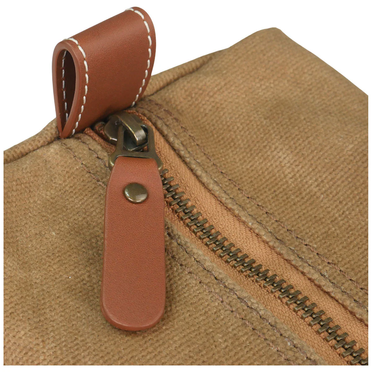Heritage Gear Tan/Tan Waxed Canvas Dopp Kit - Image 4