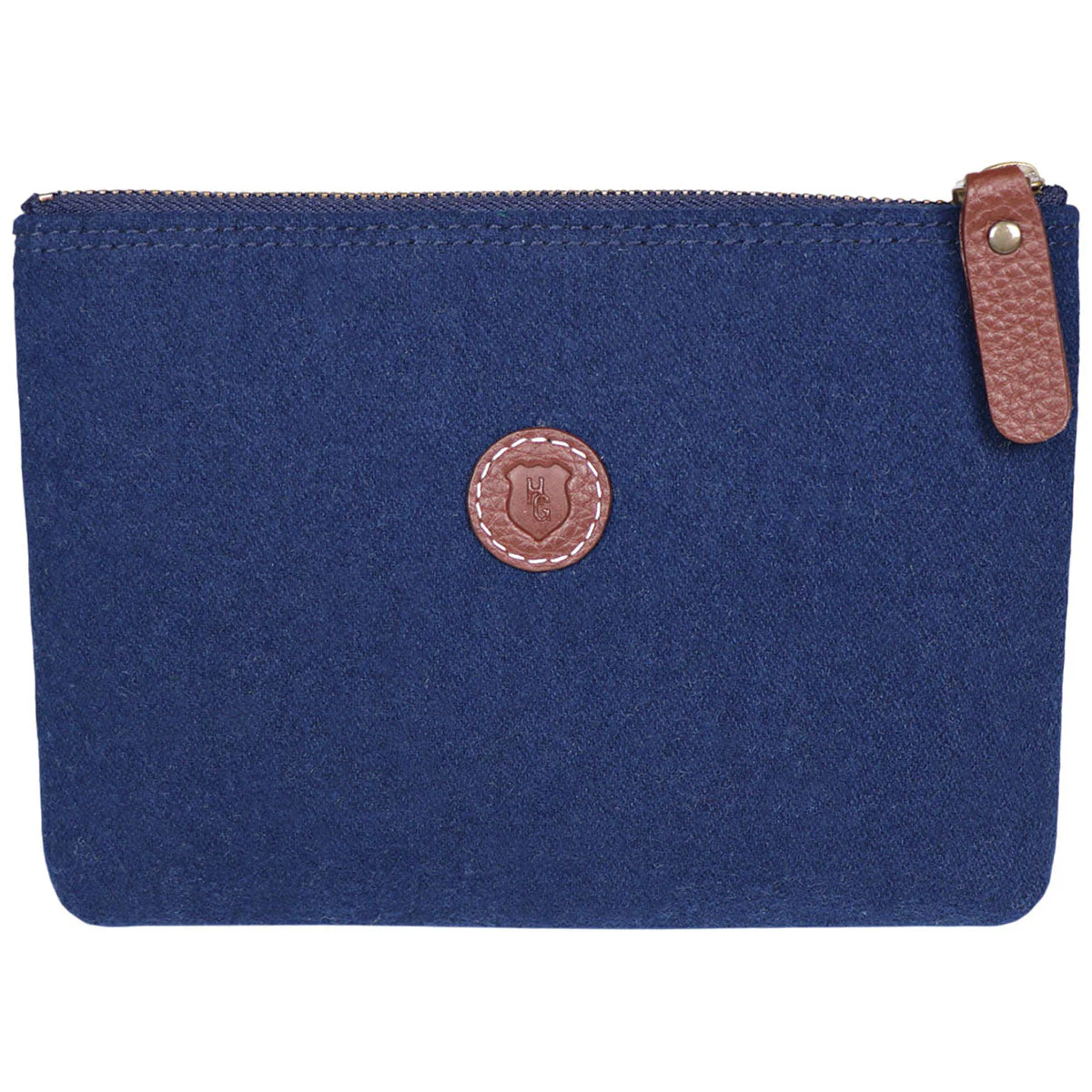 Heritage Gear Navy/Tan Wool Valuables Pouch - Image 2