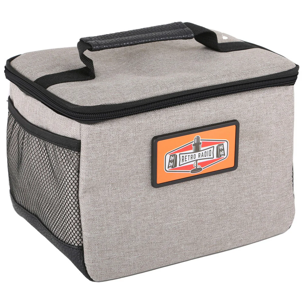 Best Promotions USA Heathered Grey/Black Insulated Lunch Tote - Image 2