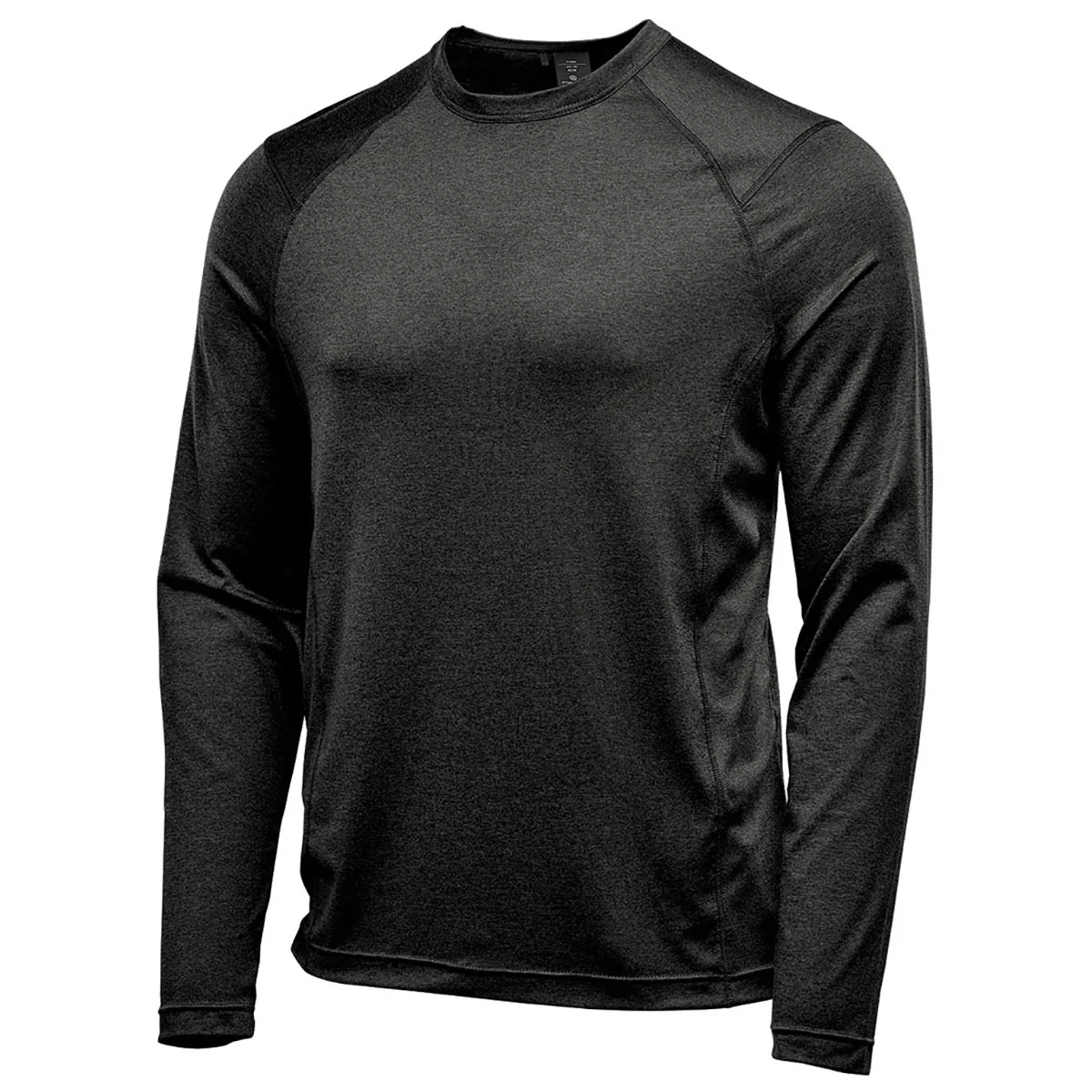 Stormtech Men's Charcoal Heather Milano Crew Neck Long Sleeve - Image 2