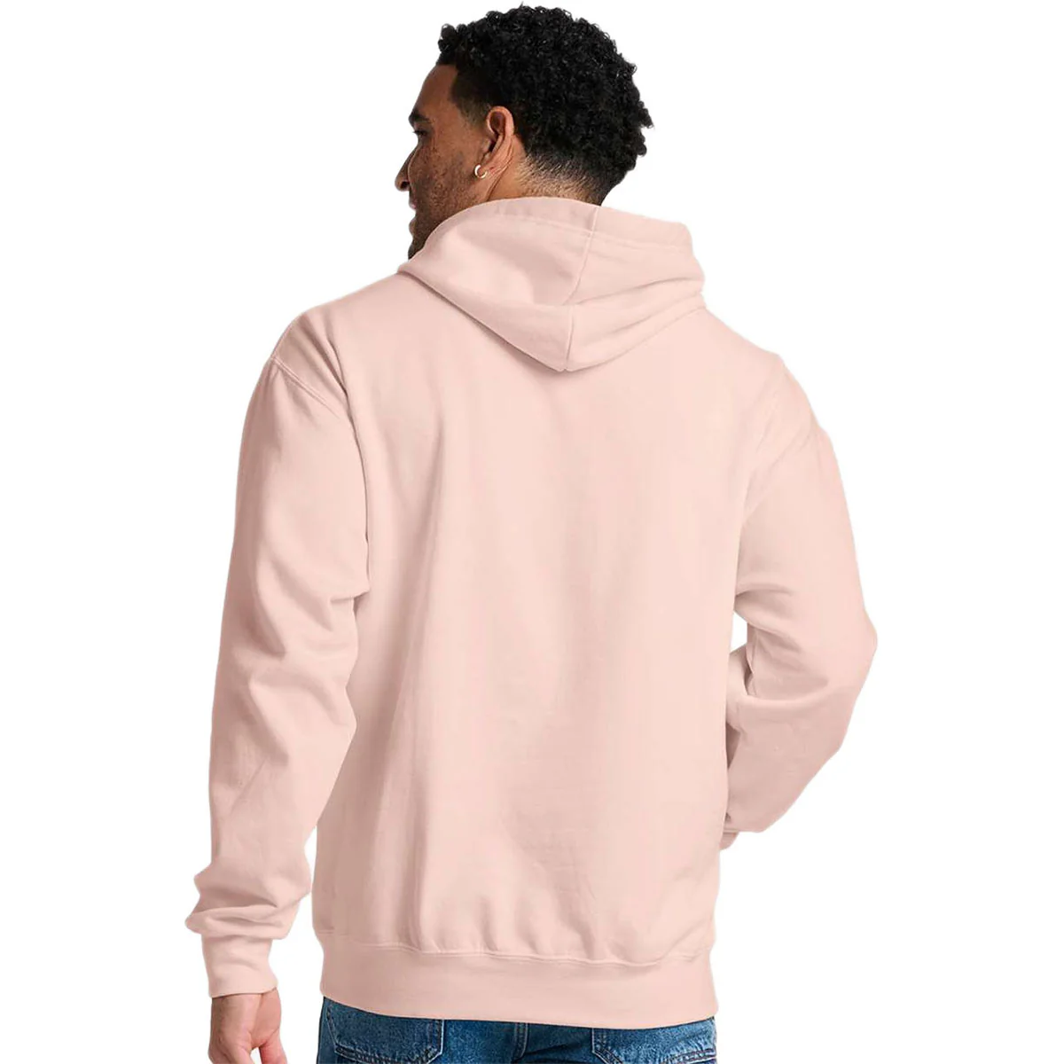 Jerzees Unisex Blush Pink Ultimate CVC Hooded Sweatshirt - Image 4