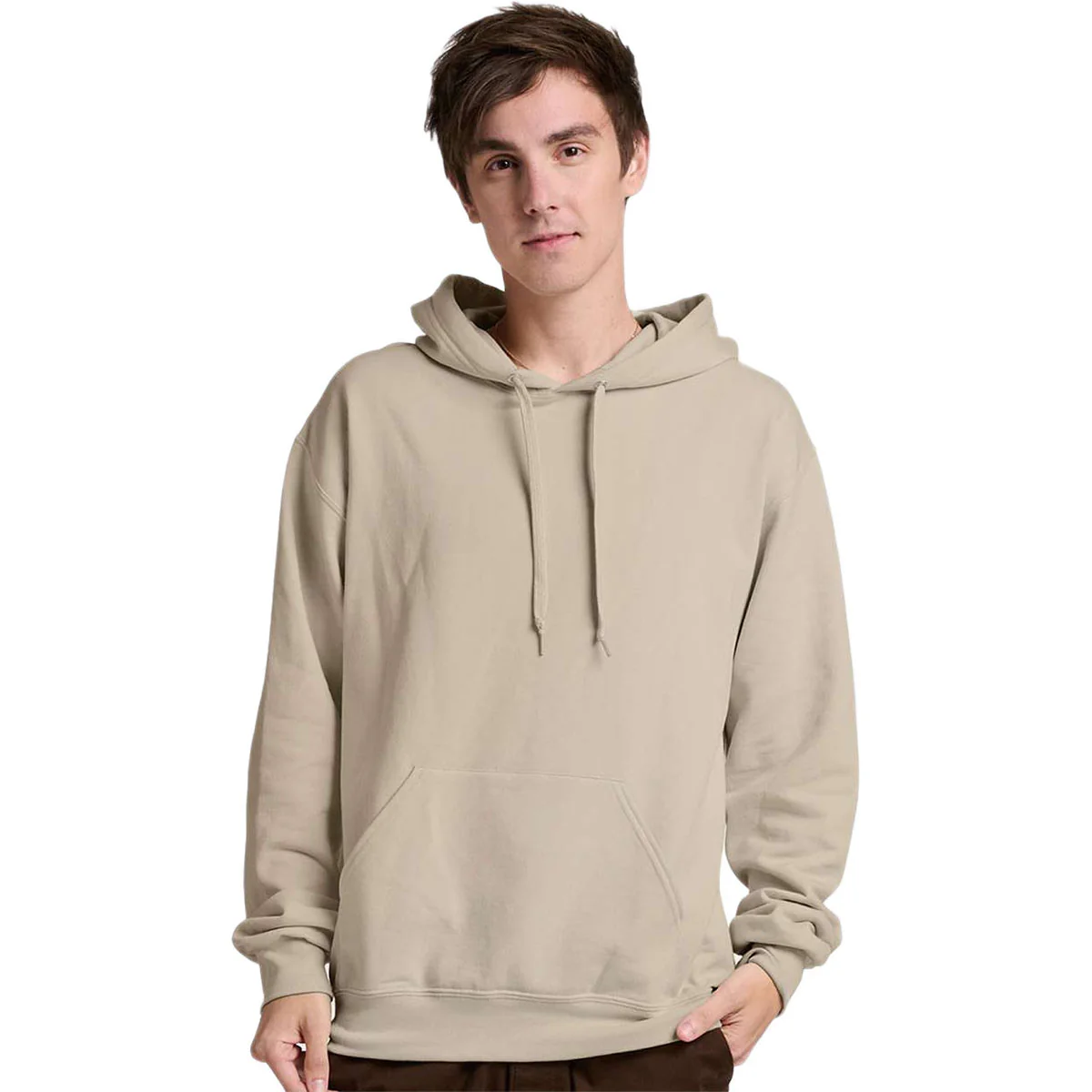 Jerzees Unisex Putty Ultimate CVC Hooded Sweatshirt - Image 3