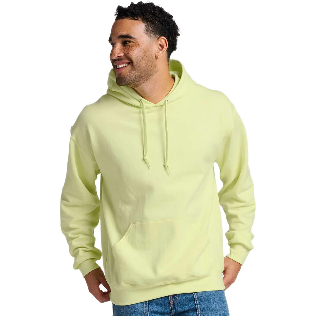 Jerzees Unisex Celery Juice Ultimate CVC Hooded Sweatshirt - Image 3