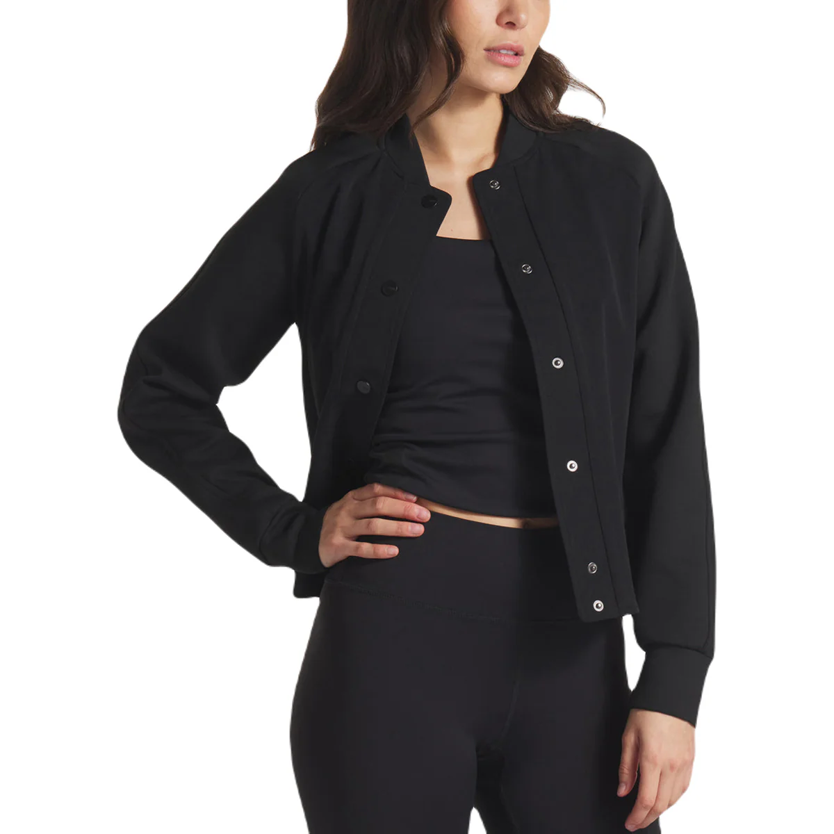 UNRL Women's Black Jetset Bomber Jacket - Image 2
