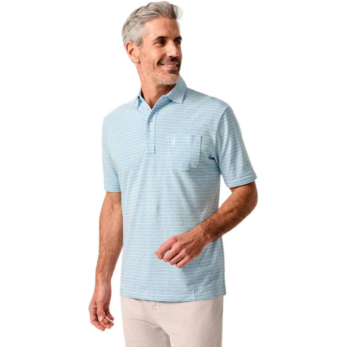 Johnnie-O Men's Cloud Blue Ryan Original Four-Button Polo - Image 3