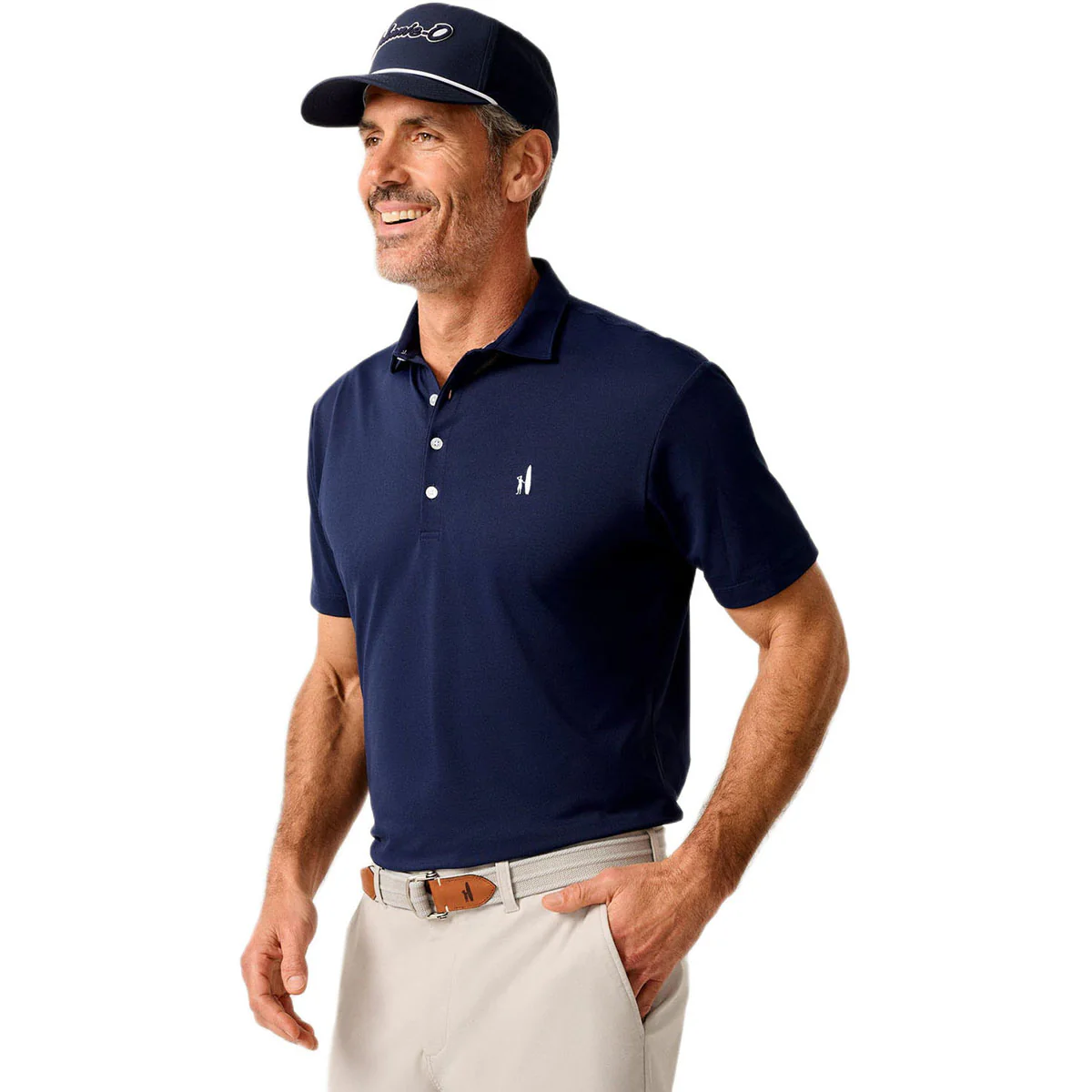 Johnnie-O Men's Navy Stevie Performance Mesh Polo - Image 3