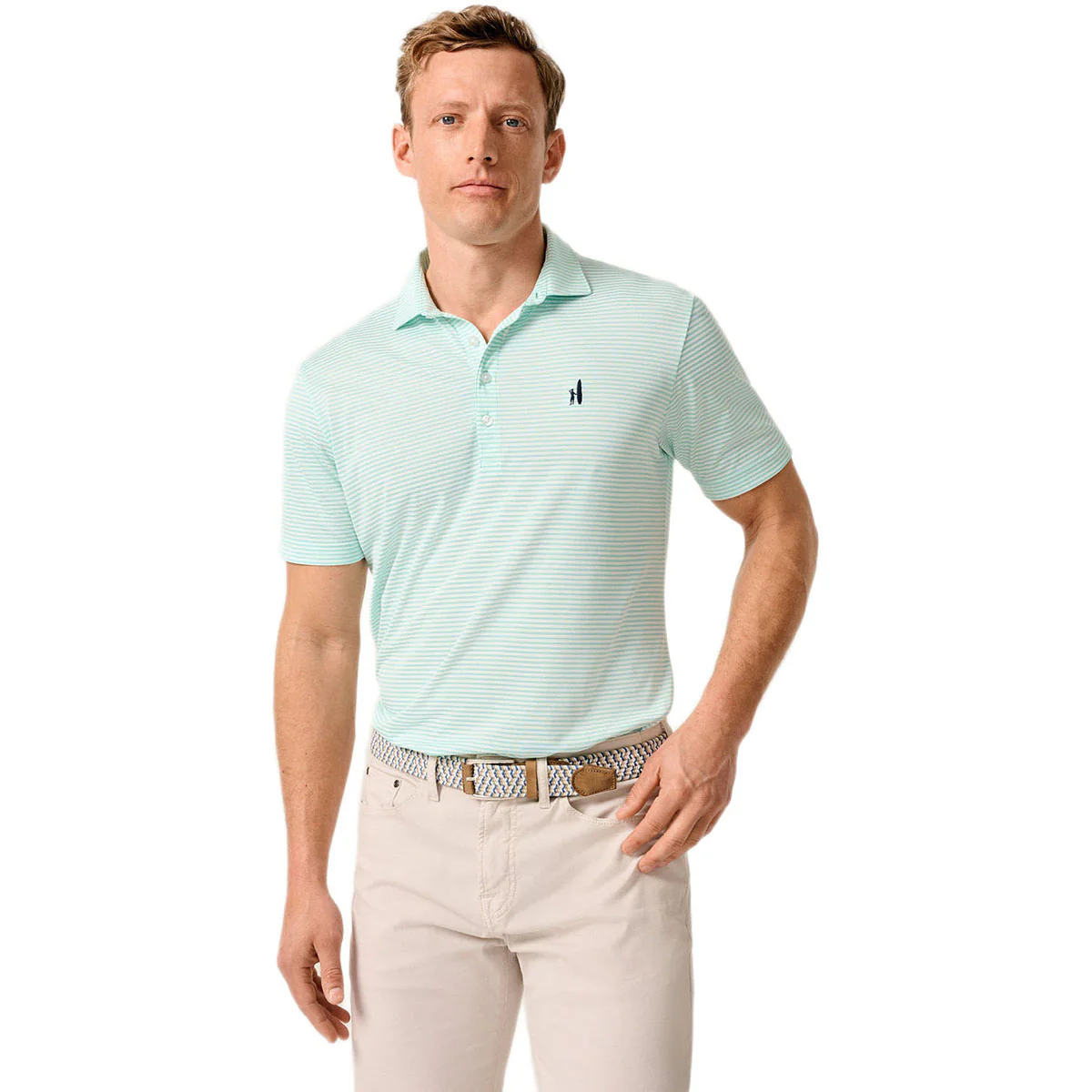 Johnnie-O Men's Sardinia Dru Stripe Performance Mesh Polo - Image 2