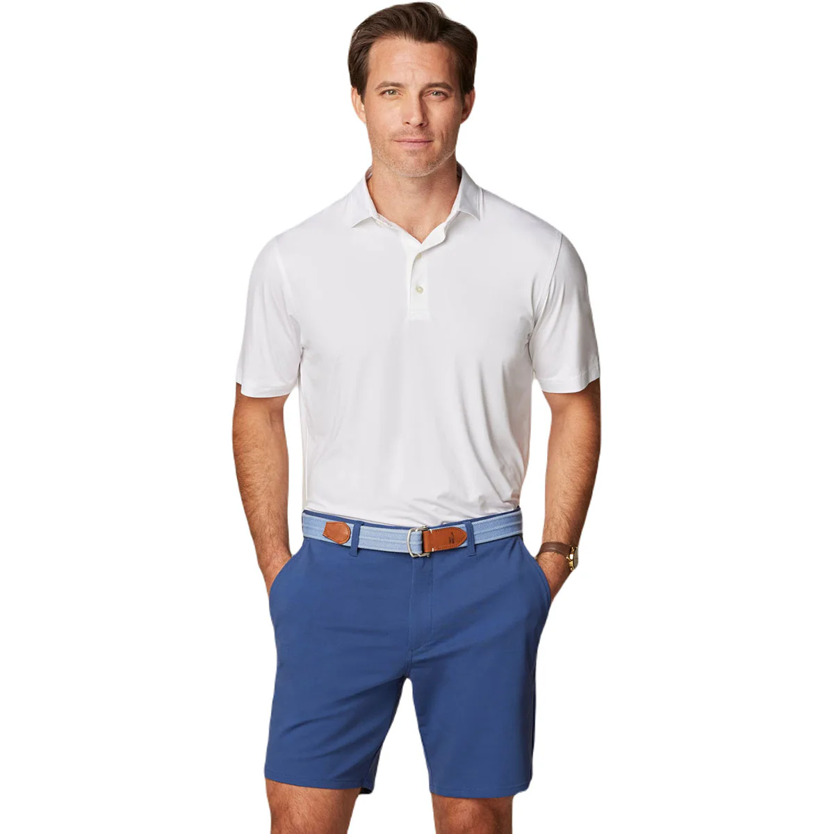 Johnnie-O Men's White Huron Solid Featherweight Performance Polo - Image 2
