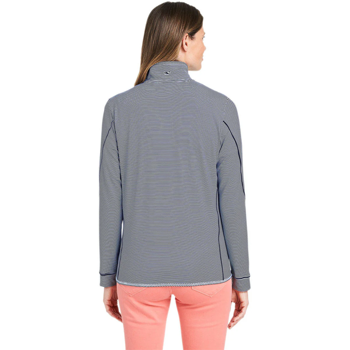 Vineyard Vines Women's Deep Bay Microstripe Sankaty Half-Zip Pullover - Image 2