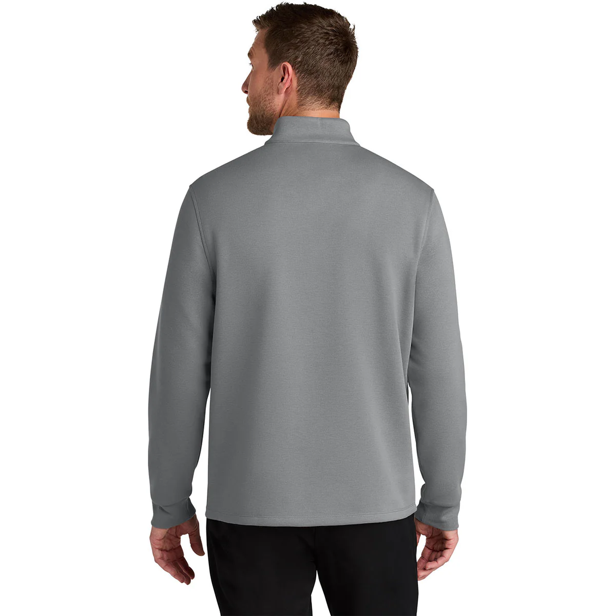 Port Authority Men's Gusty Grey Wearever Signature Double Pique 1/4-Zip - Image 4