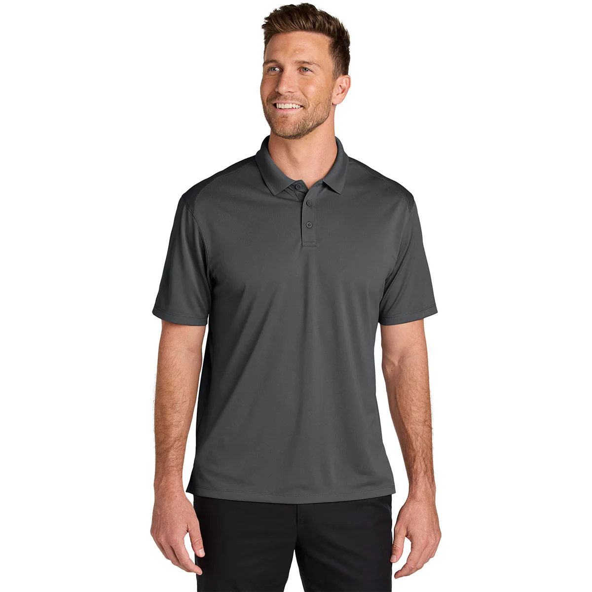 Port Authority Men's Storm Grey Wearever Performance Pique Polo - Image 3