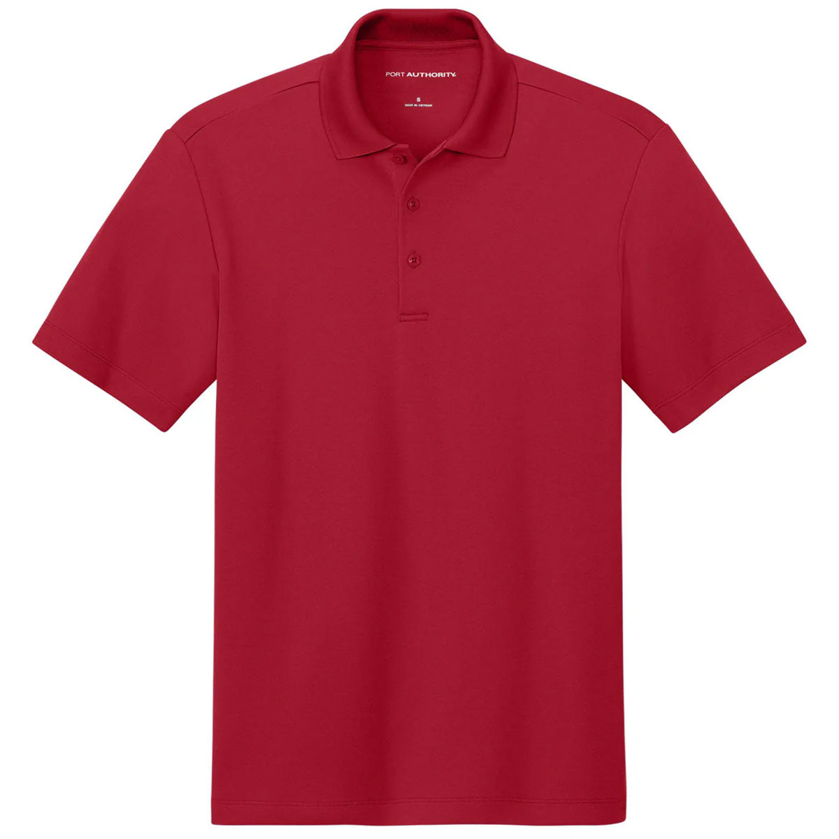 Port Authority Men's Rich Red Plaited Pique Polo