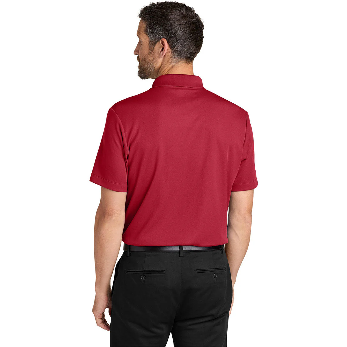 Port Authority Men's Rich Red Plaited Pique Polo - Image 4