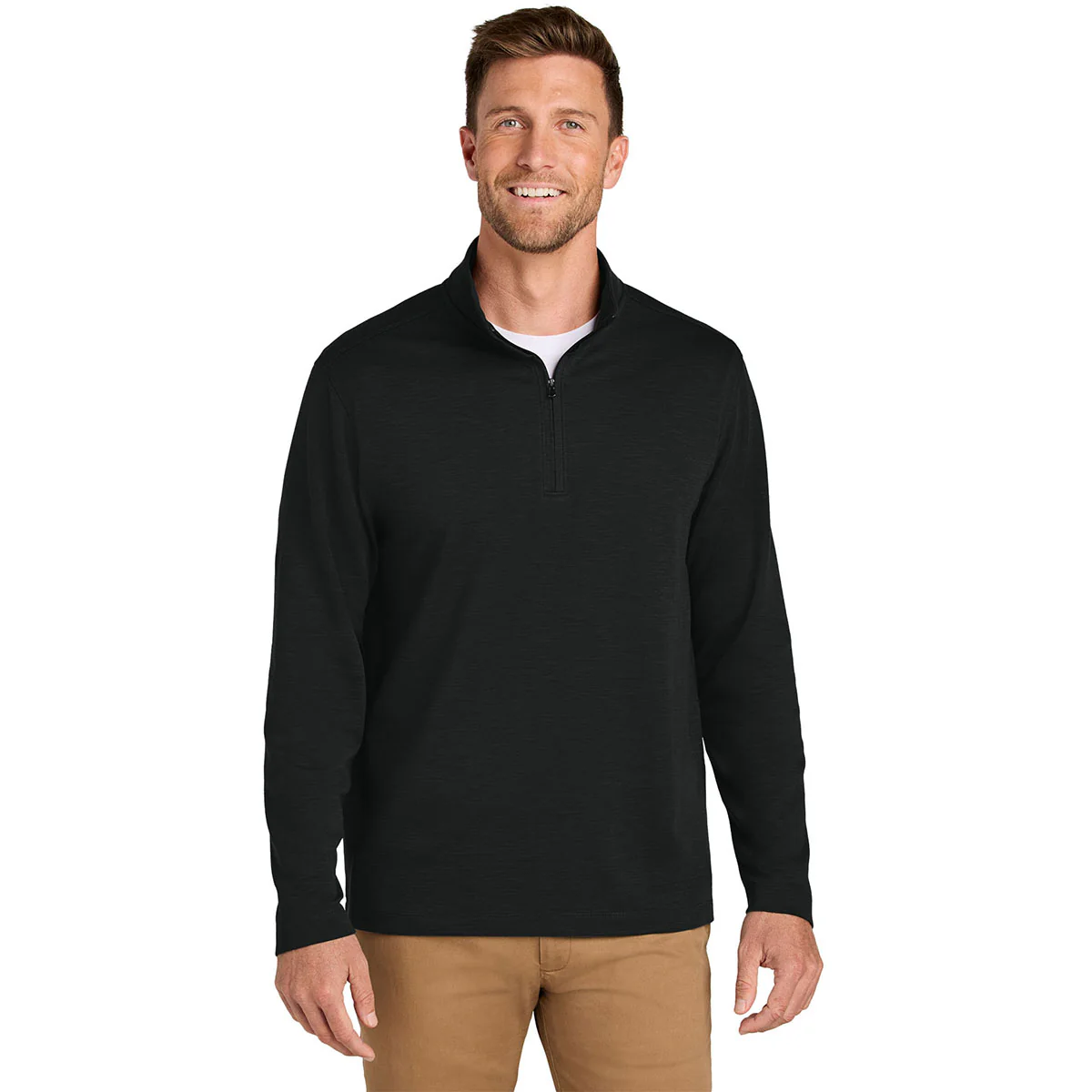 Port Authority Men's Deep Black Breakwater 1/4-Zip Pullover - Image 3