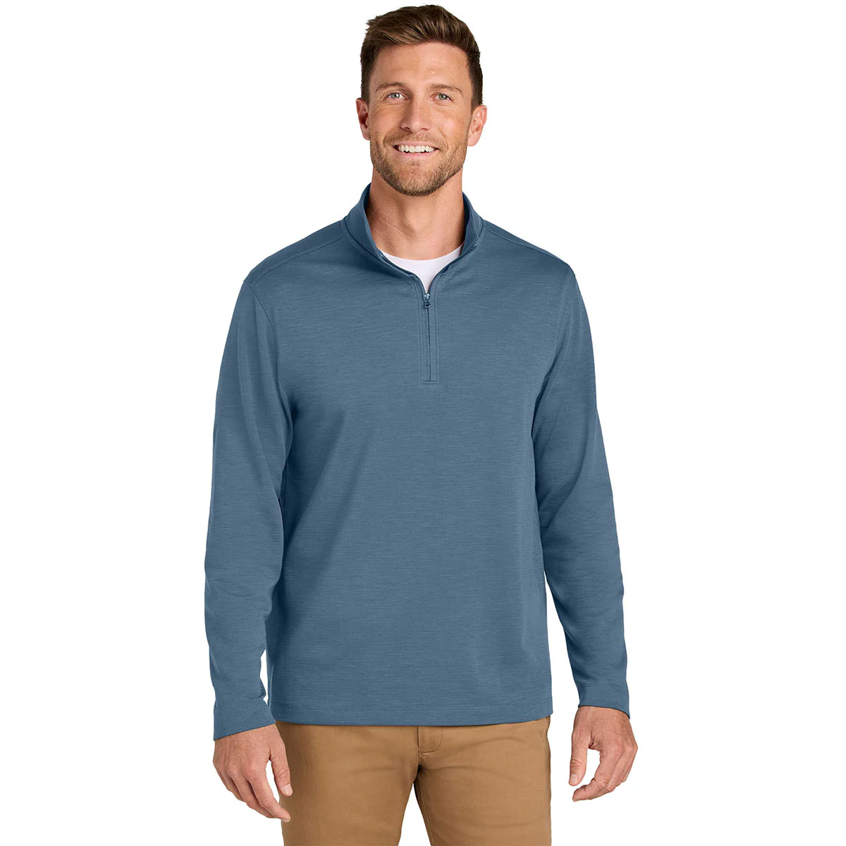 Port Authority Men's Dusk Blue Breakwater 1/4-Zip Pullover - Image 3