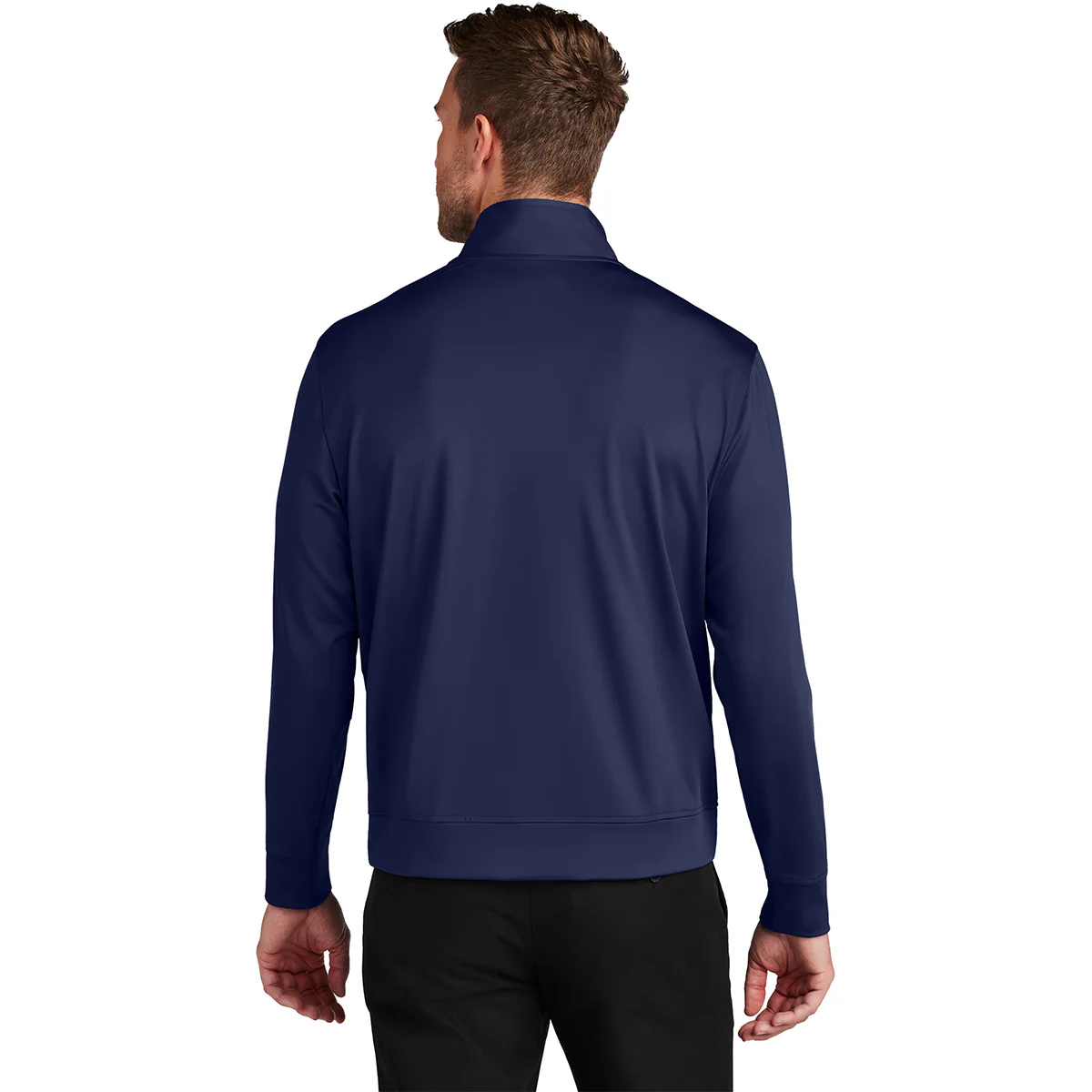 Port Authority Men's True Navy C-FREE Double Knit Full-Zip - Image 4