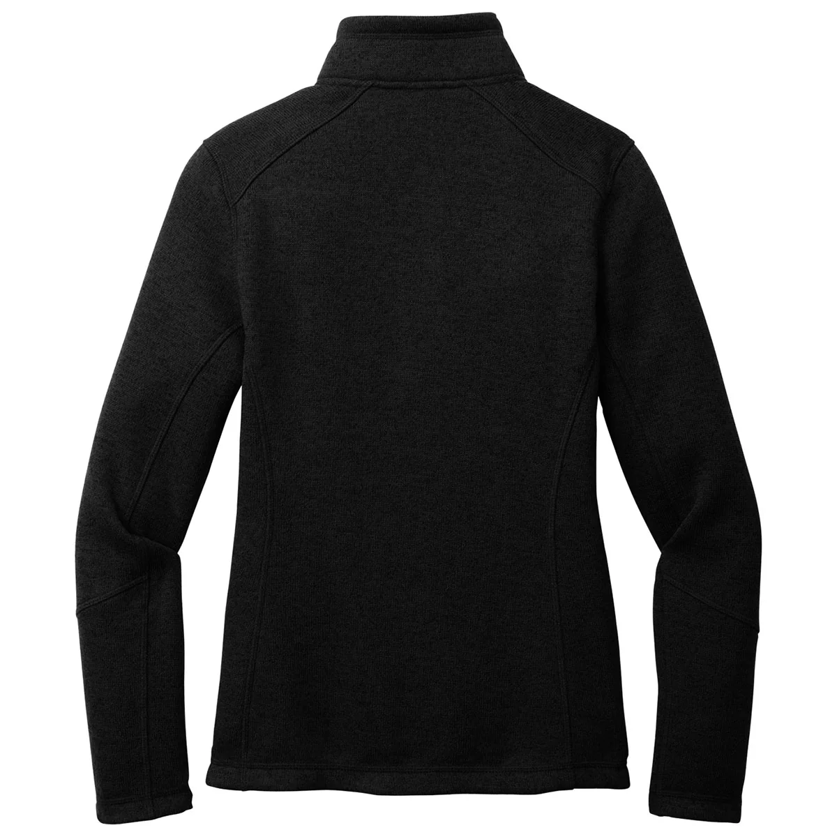 Port Authority Women's Deep Black Arc Sweater Fleece Jacket - Image 2
