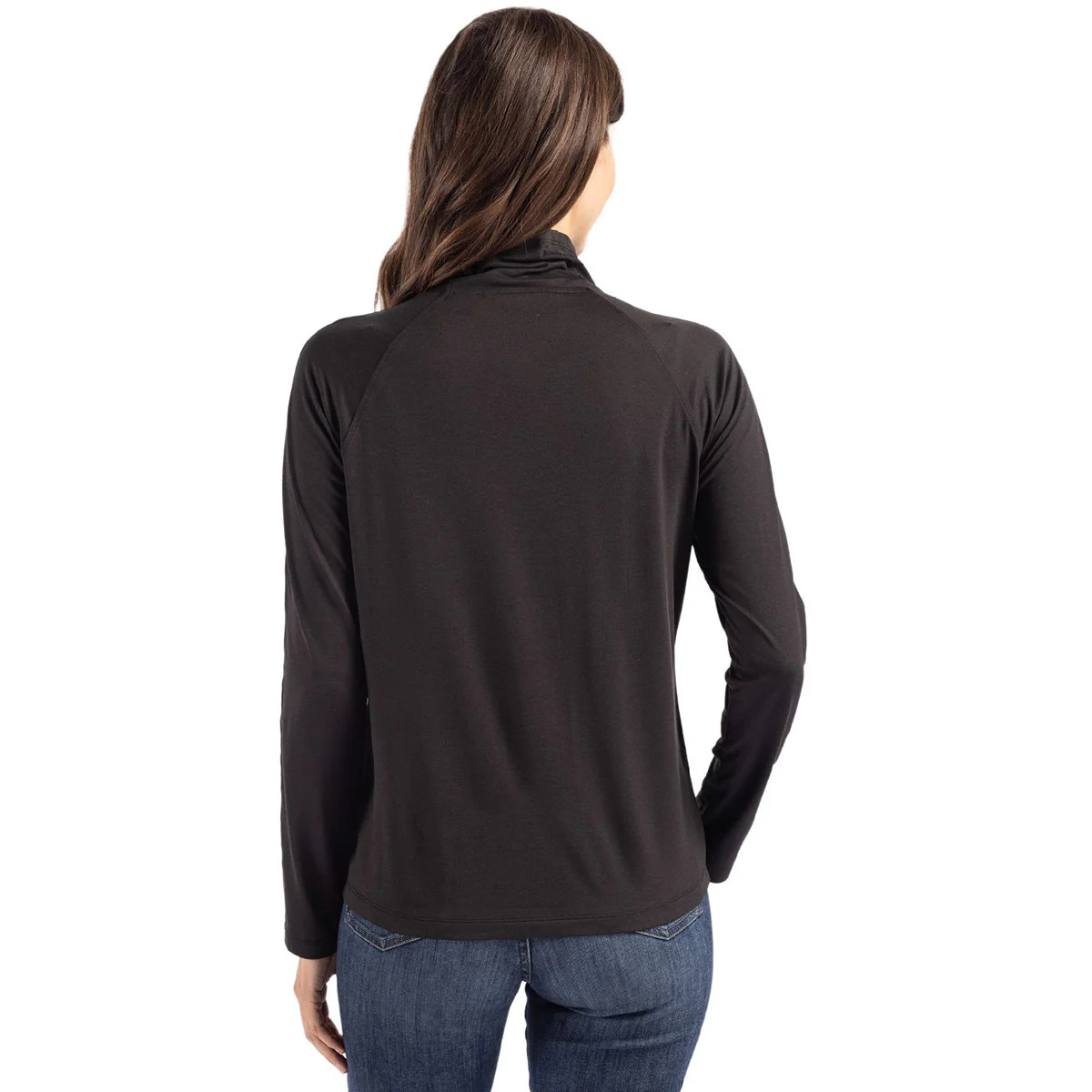 Cutter & Buck Women's Black Coastline Epic Comfort Eco Recycled Funnel Neck - Image 4