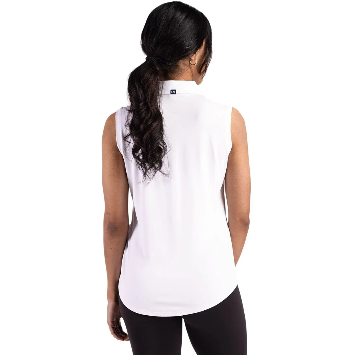 Cutter & Buck Women's White Forge Eco Stretch Recycled Sleeveless Polo - Image 4