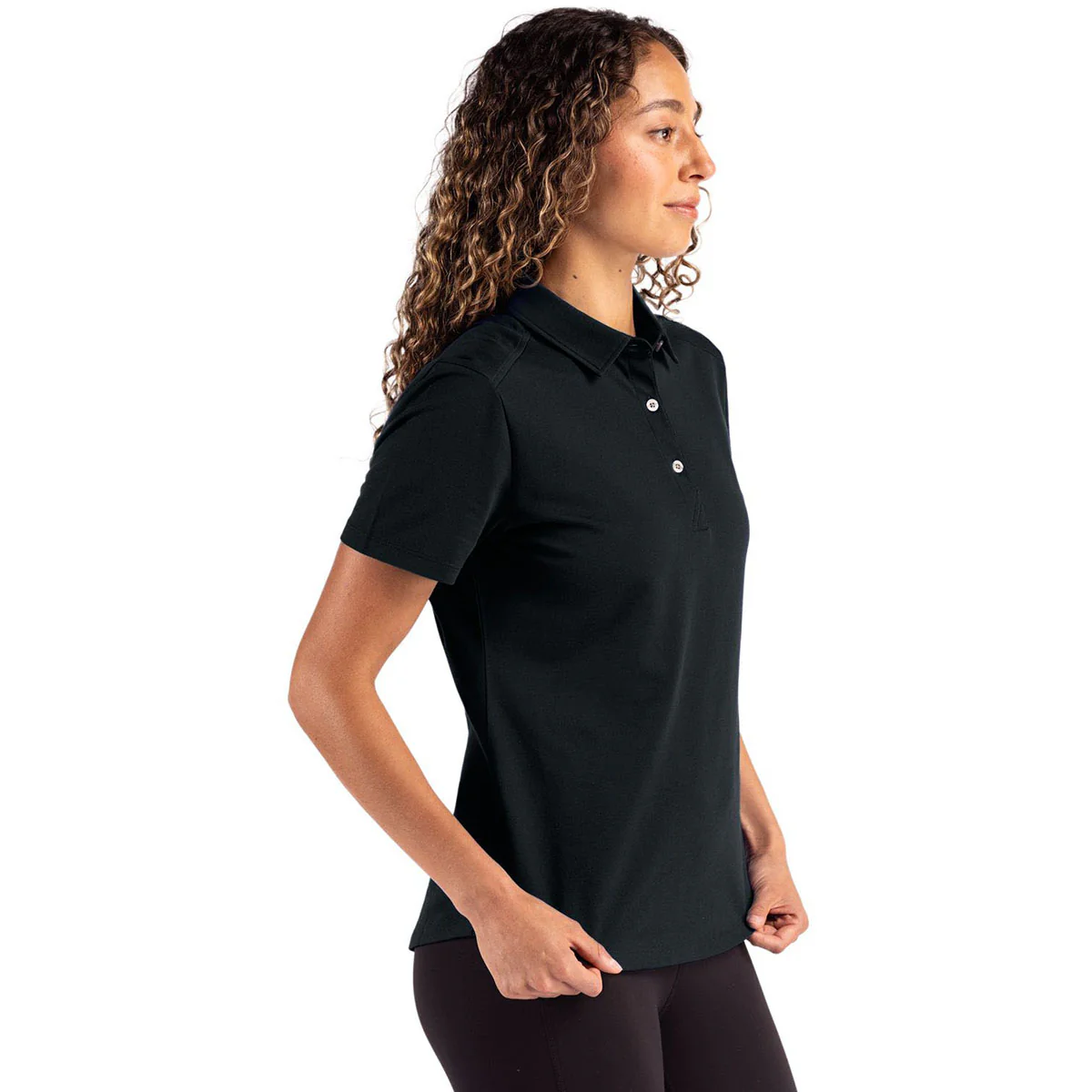 Cutter & Buck Women's Black Advantage Refresh Epic Confidence Recycled Tri-Blend Pique Polo - Image 5