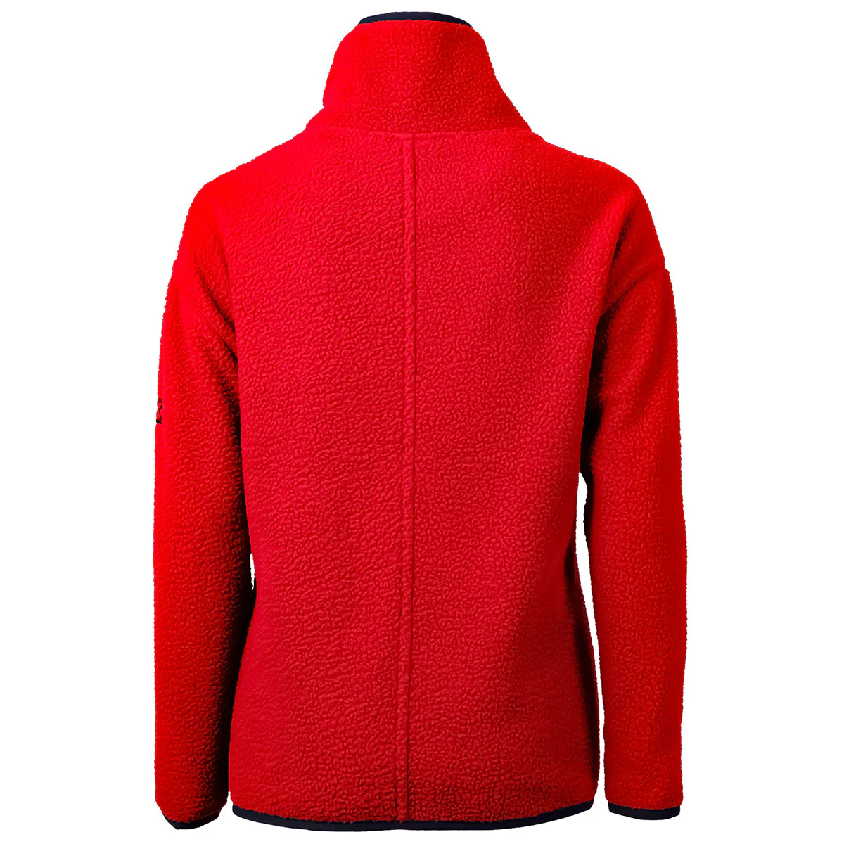 Cutter & Buck Women's Red/Navy Blue Cascade Eco Sherpa Fleece Pullover - Image 2