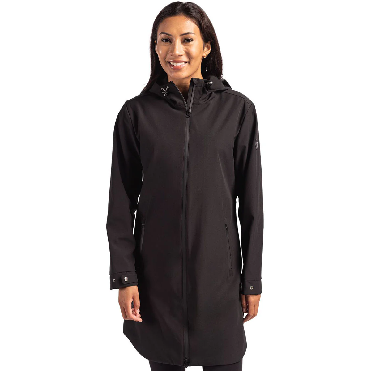 Cutter & Buck Women's Black Camano Everyday Stretch Recycled Water Resistant Jacket - Image 3