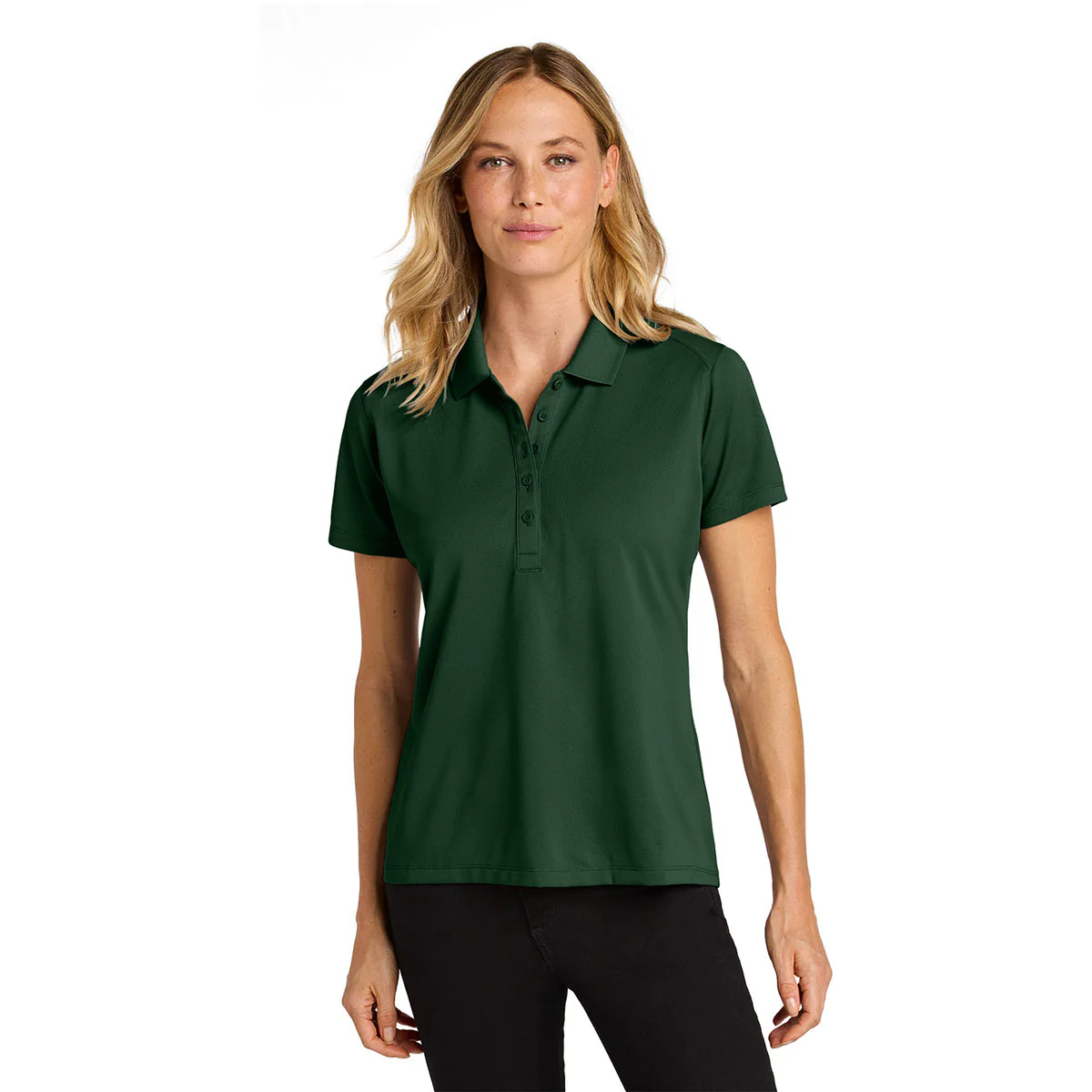 Port Authority Women's Deep Forest Green Wearever Performance Pique Polo - Image 3