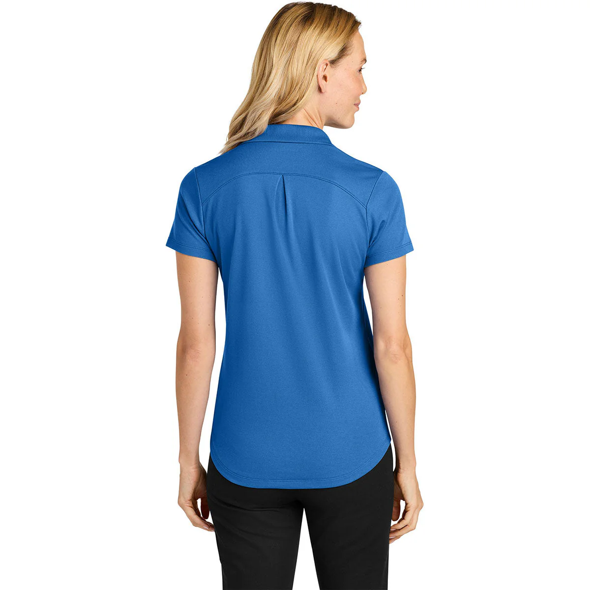 Port Authority Women's Strong Blue Plaited Pique Polo - Image 4